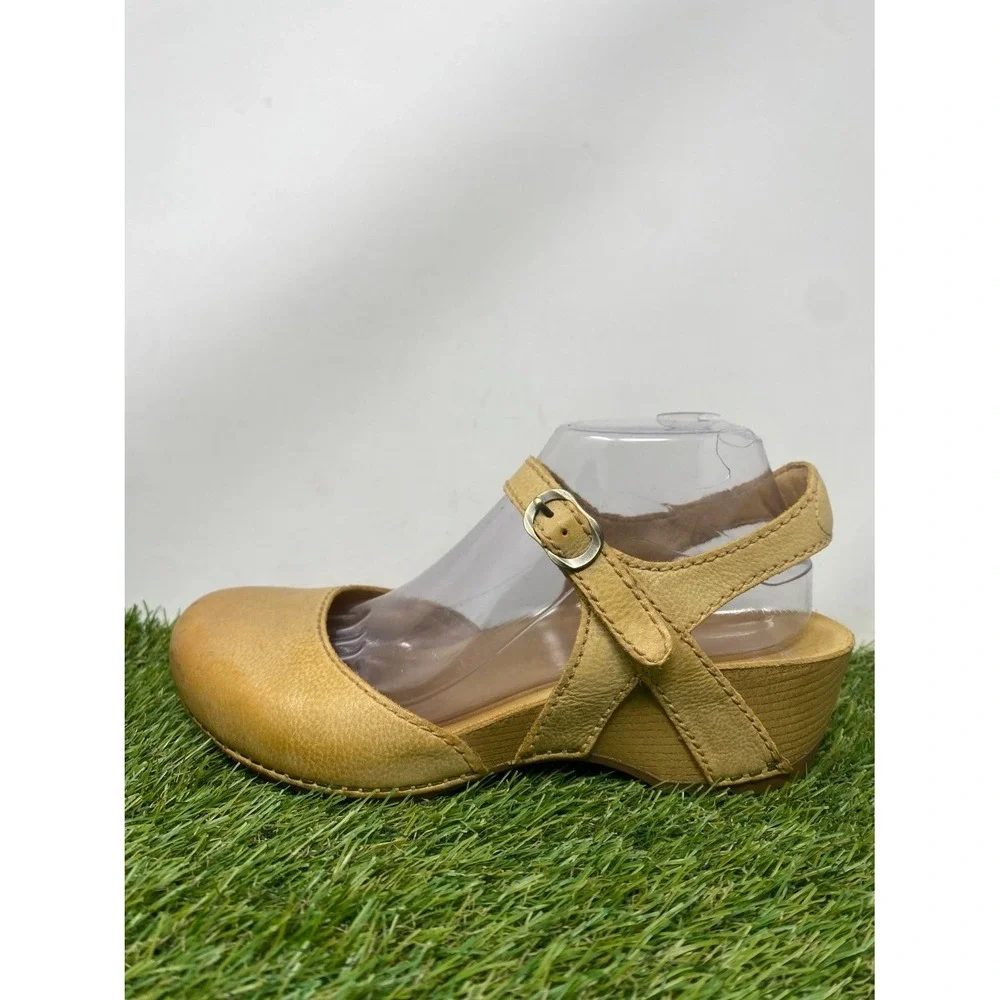 Dansko Sandals Tiffani Womens Casual Tan Milled Burnished Leather EU 41 SIZE 10